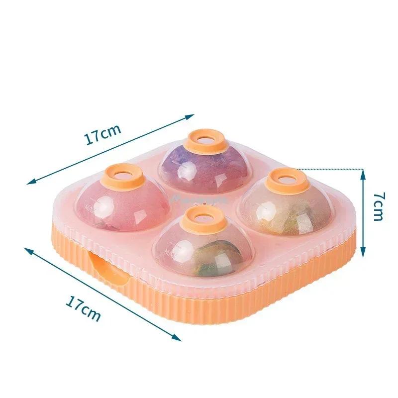 Silicone Ice Ball Maker Large 6.5cm 3D Big Round Sphere High Balls Ice Shape Cube Mold Tray for Whiskey Cocktail Bar Tools Mold