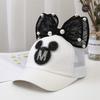Children Big Bow cartoon Baseball Cap Cute Girls Pearl Snapback caps Sun Caps Mesh Rabbit Ear UV Protection Summer Hats boy