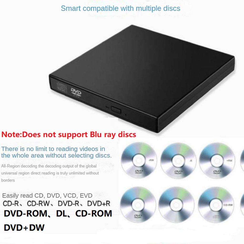 USB Externes DVD USB DVD-Player für Tragbares Festplattenlaufwerk CD Ultra Slim Tragbares DVD-Brenner-Laufwerk 2.0 Laufwerk, 2.0 Laptop, ROM,