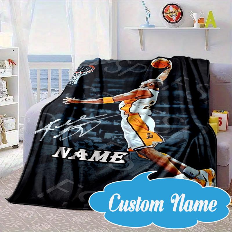 Custom Name Lakers Legend Blanket bed sofa Blanket Flannel Blanket for Camping, Hiking, Picnic Essentials,gift for Fan family