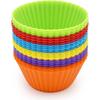 24 Pack Reusable Silicone Cake Molds Non-Stick Baking Cups, Kengege® Multicolor Mini Soap Mold, 7x4.3x3.5cm