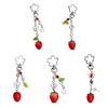 Eye Catching Strawberry Mobile Phone Chain Embellishment Keychain Keyring Gift