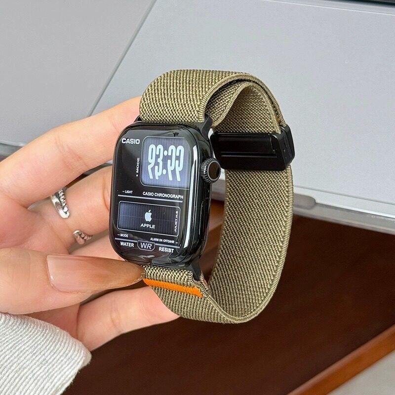 Cinturino E-Buckle Compatibile per Apple Watch Serie 6, 7, 8, 9, 10, 11 e ULTRA