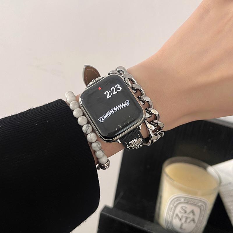 For Apple Watch 10 46mm/Ultra 2/Ultra 49mm/9 8 7 45mm/SE (2023) SE (2022) SE 6 5 4 44mm/3 2 1 42mm Watch Band Double Loop Style