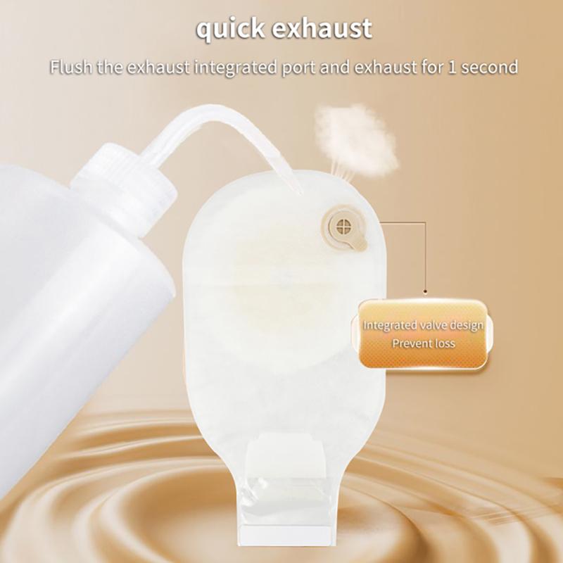 1Pcs Exhaustable Colostomy Bags 65Mm Hole Drainable Ostomy Bags Stoma Care Pouch With Clips Closure Colostomy Bag