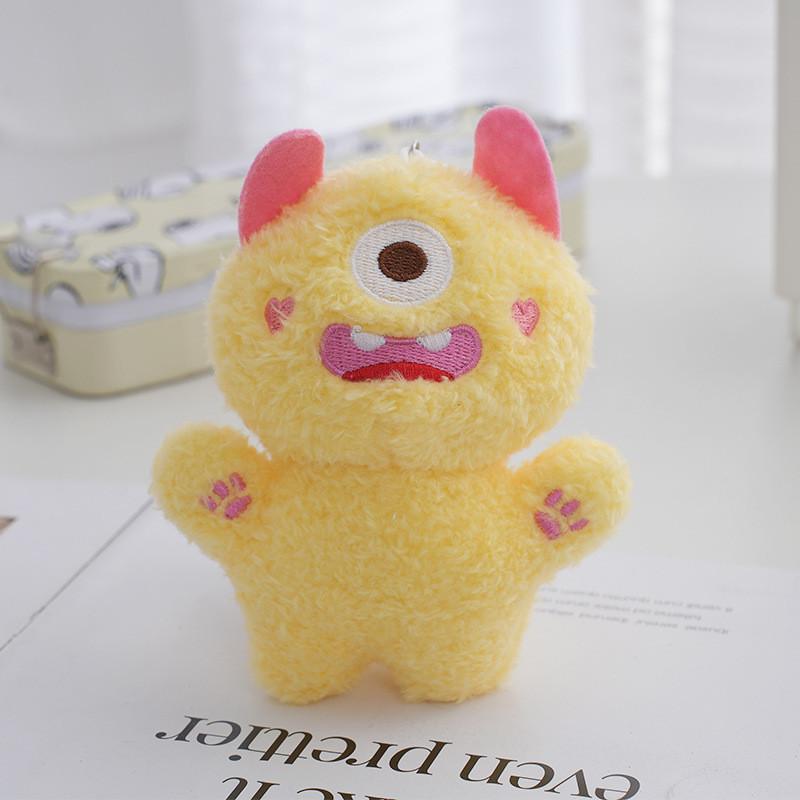 Creative Plush Monster Phone Keychain For Girls Unique Trendy Key Ring Anti-loss Anti-drop жёлтый