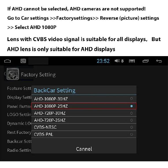 Universal 170° AHD/CVBS 1080P Fisheye Car Rear View Camera 360° Rotatable 90° Adjustable Night Vision Waterproof Easy Install