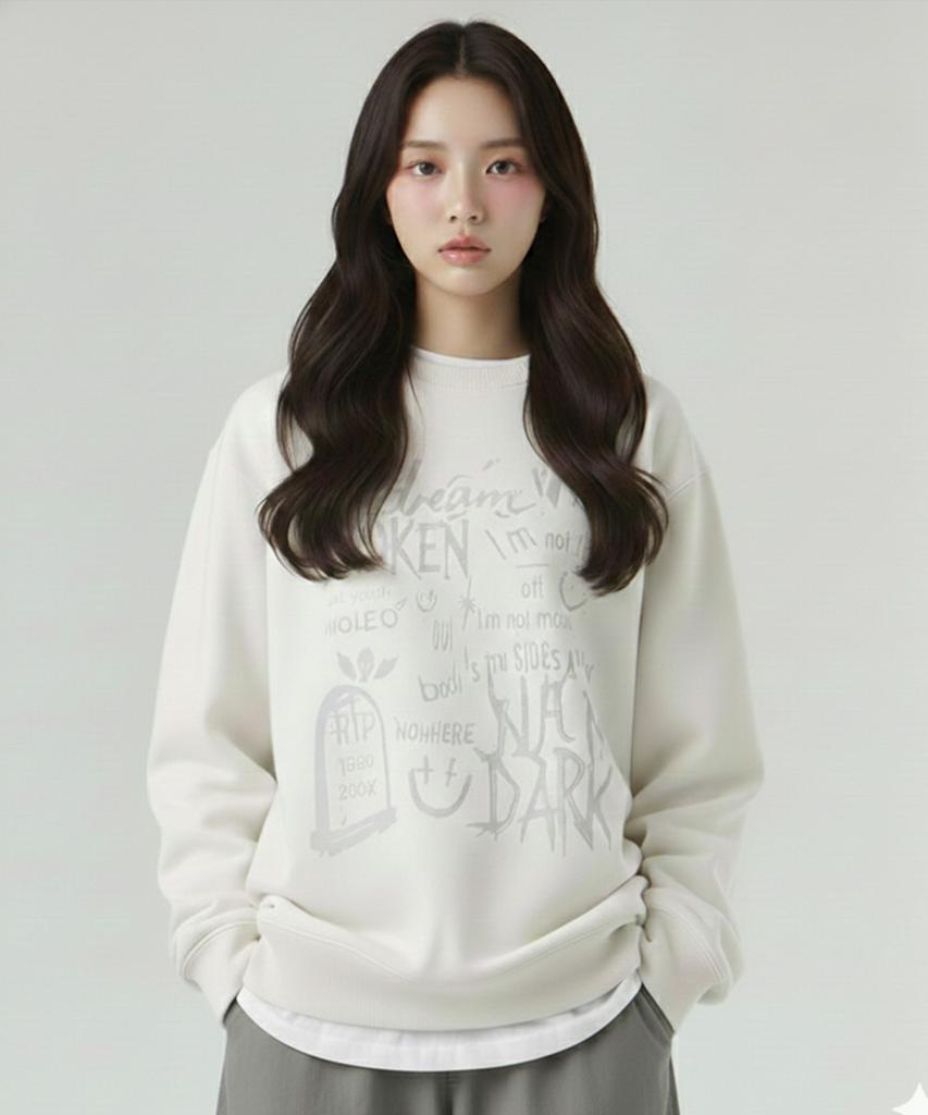 VANNWORKS Broken Star Sweatshirt (Vls0220) Weiß (Typ A)