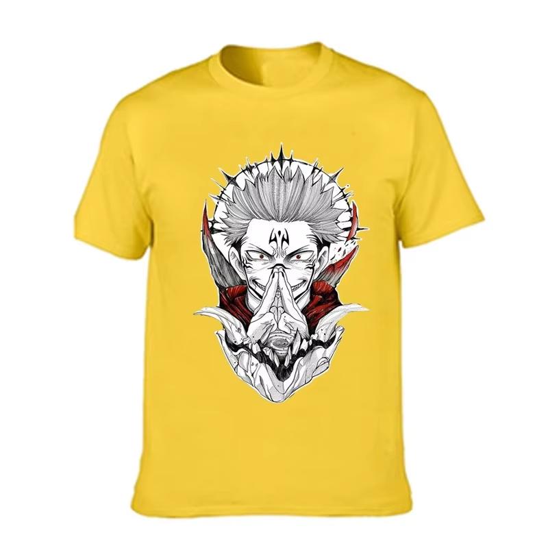 2026 Retro Jujutsu Kaisen Ryomen Sukuna Tshirts Men Short Sleeves Graphic T Shirt Novelty Anime Manga T-shirt Cotton Tee Tops Merch