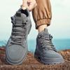 Autumn 2025 New Fashionable Workwear Boots Outdoor Trend Hiking Shoes Men's Thick Soled Gray Casual Shoes Men's  Flat Boots