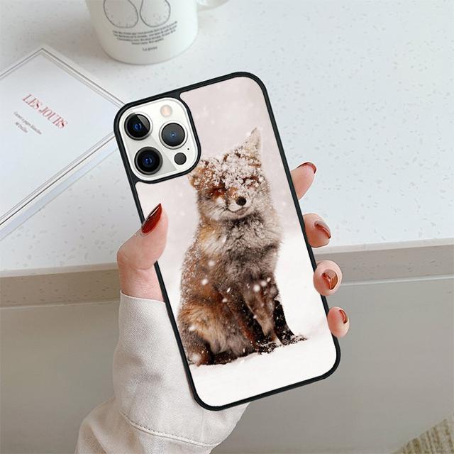 Fox Animal Pattern Phone Case For iPhone 17 Air 14 15 16 13 12 Cover For Apple 14 15 16 Pro Max Plus Coque