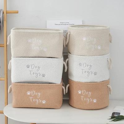 Organizer Rotondo o Quadrato Versatile per Vestiti, Biancheria da Letto, Giocattoli e Altro Morbido Cesto Portatutto in Peluche Orsetto Cesto per il Pane Scatola Rattan