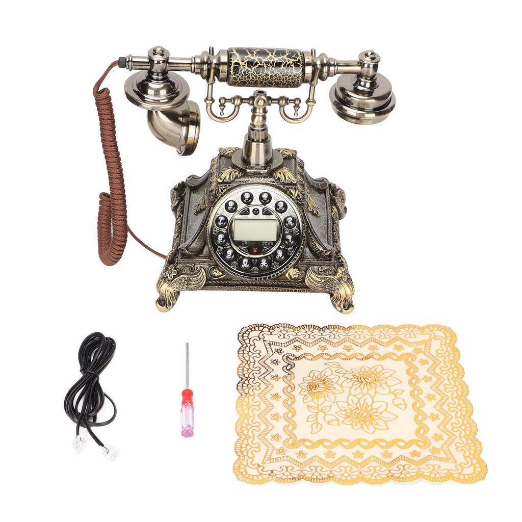 Telefon Vintage cu Butoane Hands Free cu Fir Telefon Fix de Modă Veche pentru Casă Birou Cafenea