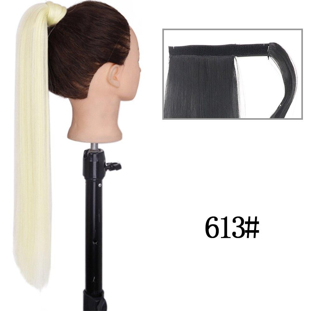 XINRAN Coda di Cavallo Lunga Liscia Avvolgente con Clip In da 22"34" Estensione Capelli Sintetici Termoresistenti Coda di Cavallo Capelli Finti