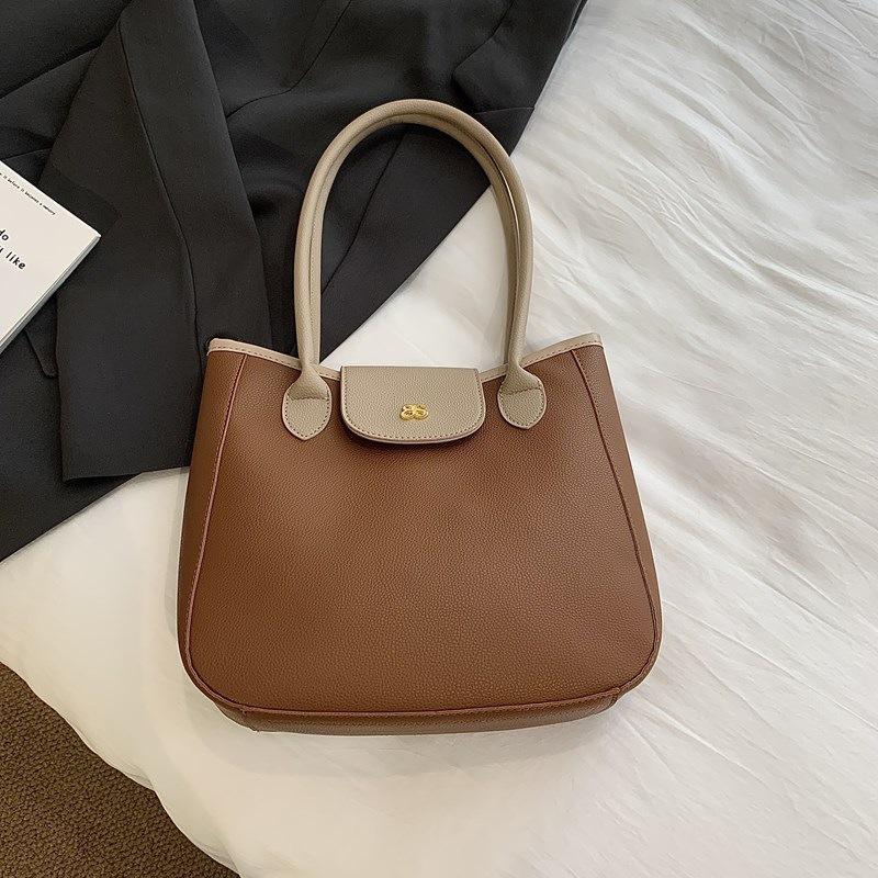 

Повседневная сумка-тоут женская новая модная рабочая сумка через плечо универсальная сумка под мышкой коричневый