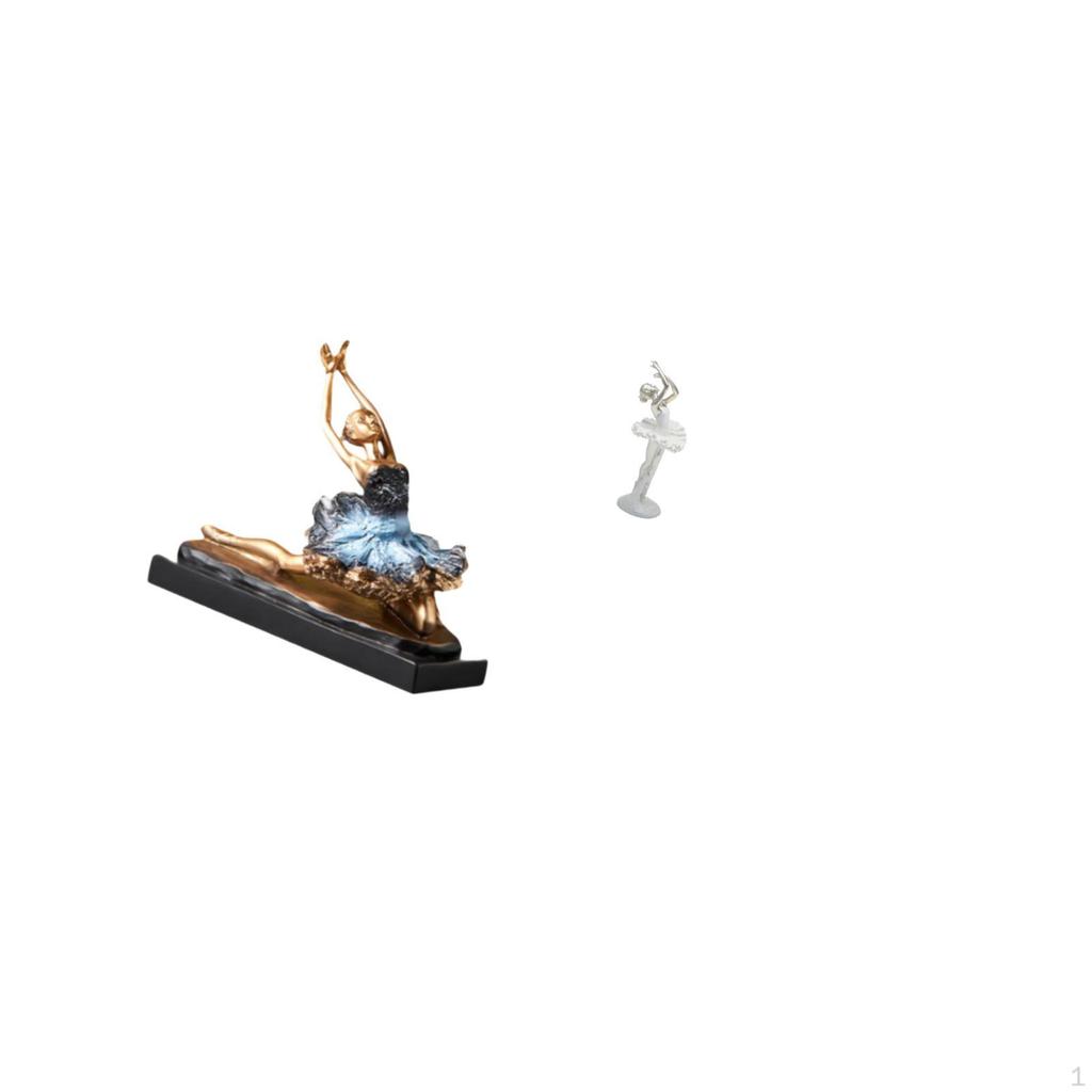 Ballet Dancer Ornament Figure Ballerina Girls Statue Gift Desk Figurine for Fireplace Restaurant