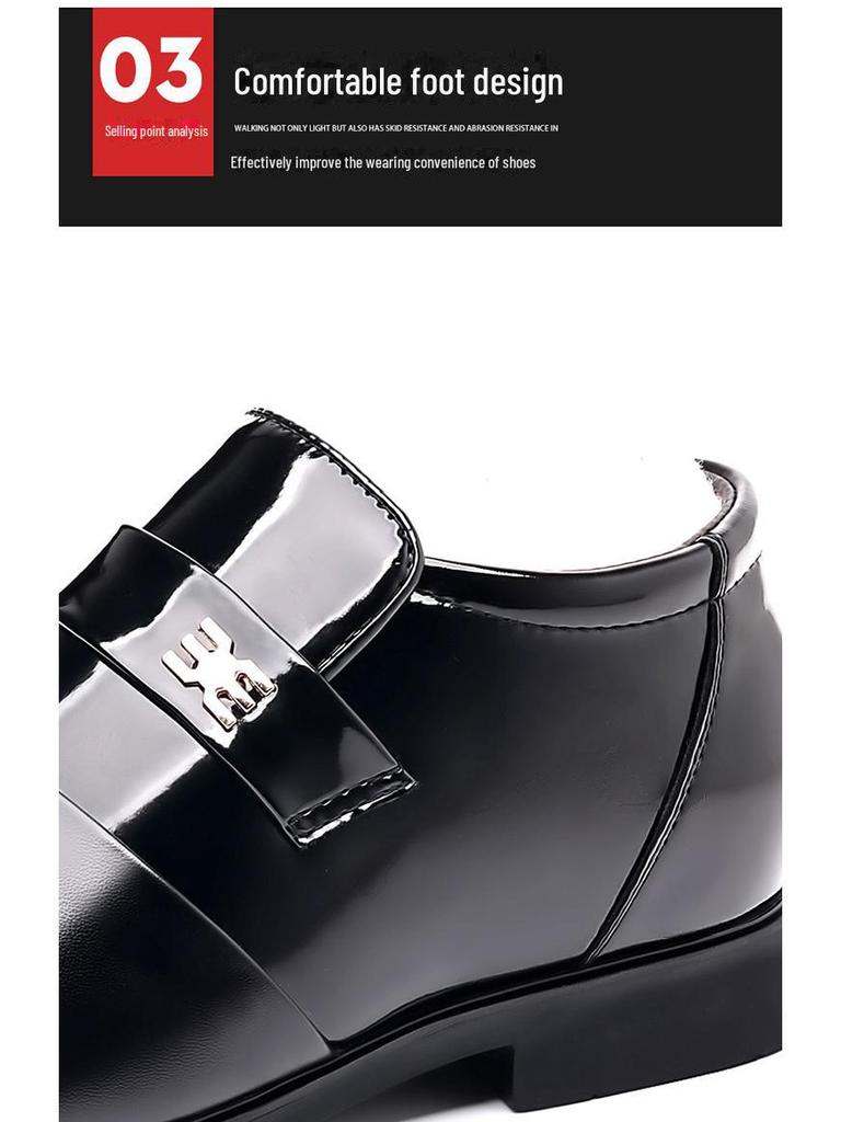 Herren Verdickte Samt Wolle-Baumwolle Lackleder High-Top Winterschuhe