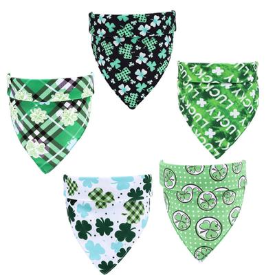 Lucky Green St. Patricks Day Pet Bandanas Scarf Saliva Towel