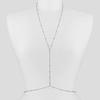 Catena per vita con perle semplice e alla moda in acciaio inossidabile Catena per corpo da donna bohémien Accessori sexy per matrimoni in spiaggia Donna Reggiseno Cro