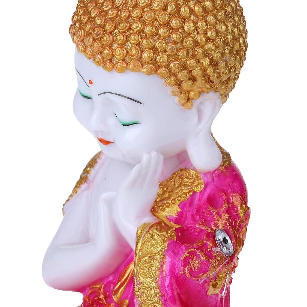Polyresin Buddha Idol Decorative Showpiece Little Baby Monk Buddha