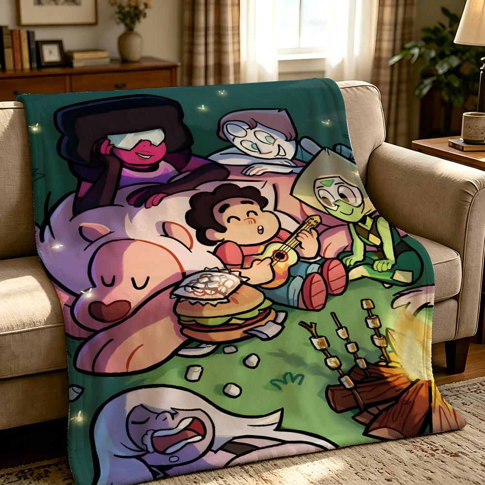 Cartoon S-Steven Universe-e Wurf Dicke Komfort Flanell Steppdecke, Mehrzweckgebrauch Innen Außen Tägliches Nickerchen