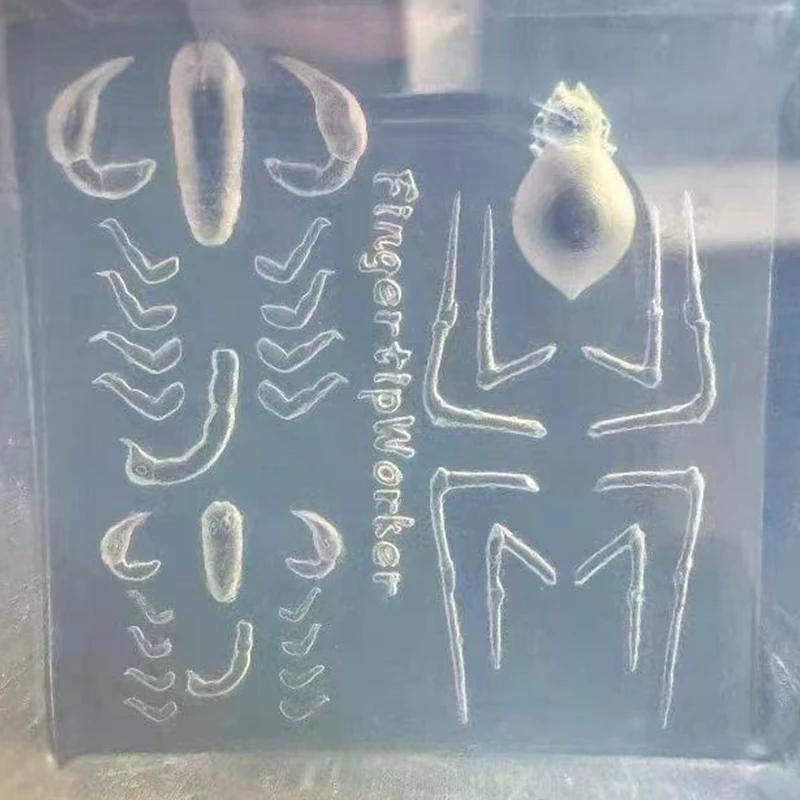 3D Spider Scorpion Silicone Nail Mold DIY Dark Punk Style Soft Stamping Plates Manicure Art Mould Tools Decorations Templates