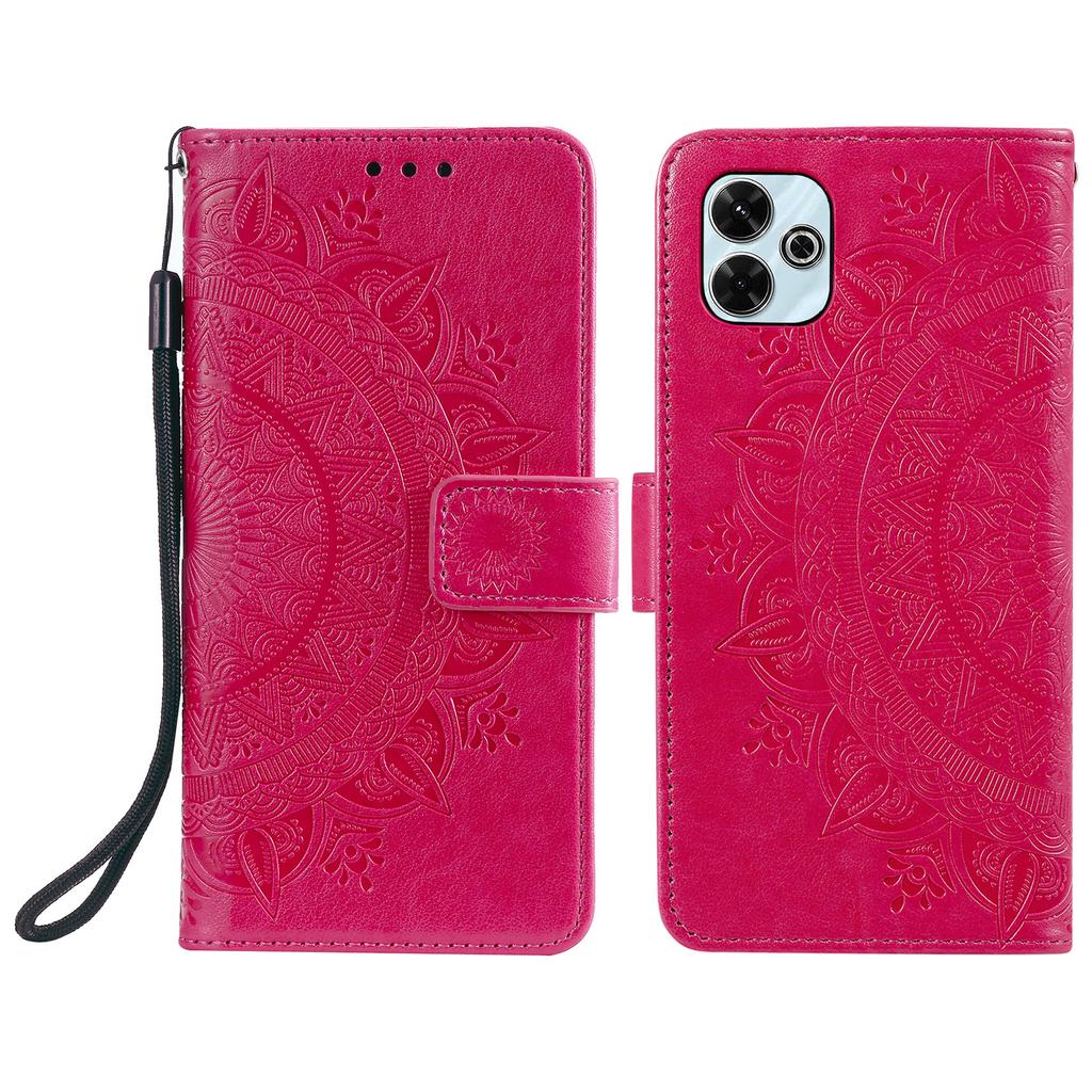 For Xiaomi Redmi 13 5G/4G Phone Case Imprinted Totem PU Leather Wallet Cover with Stand