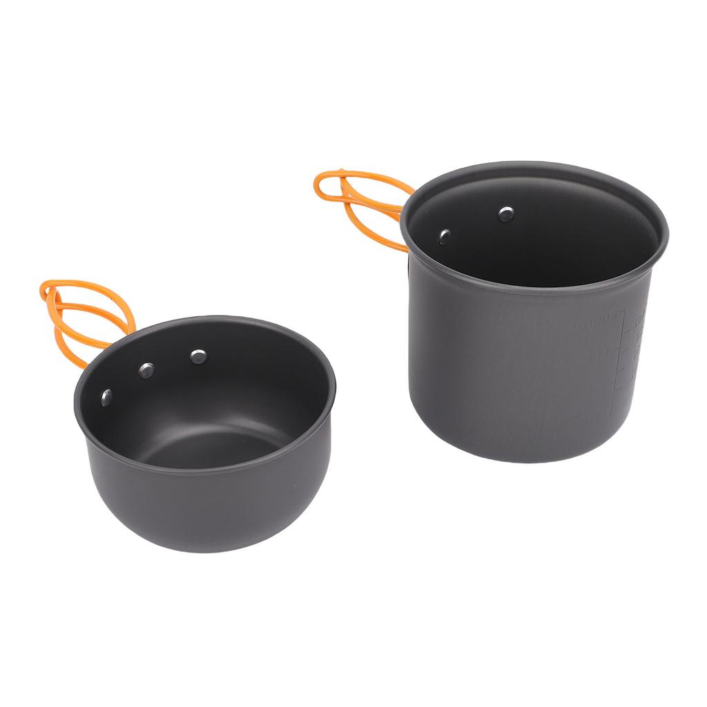 Camping Cookware Kit Aluminum Alloy Camping Pots Portable Picnic Stove Cookware Set for 1 2 People