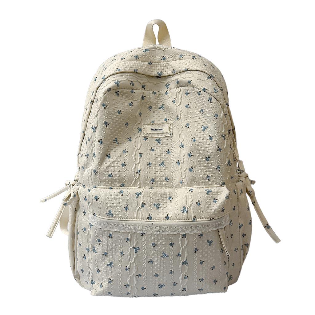 Zaino scolastico zaino floreale giapponese zaino studente femmina di nicchia leggero stile ins zaino scolastico in pizzo zaino ragazza scuola media alla moda