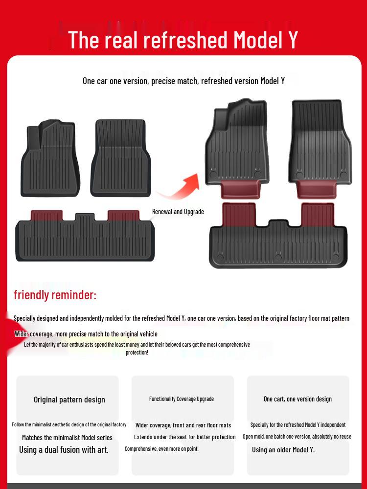 Tesla Model 3/Y Floor & Trunk Mats - TPE Car Accessories