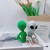 Alien Statues, 3D Printed Fantasy Aliens, Fun and Humorous Space Decorations, Suitable for Indoor/outdoor Decoration