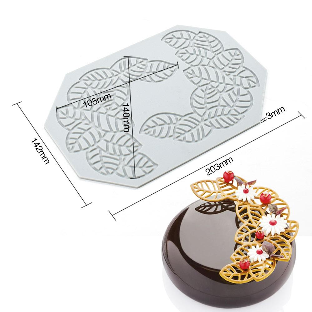 Multi-style Cake Lace Cushion Love Bubble Leaf Molecular Cuisine Creative Chinese Food Plate Silicone Mold Kitchen Baking Tool