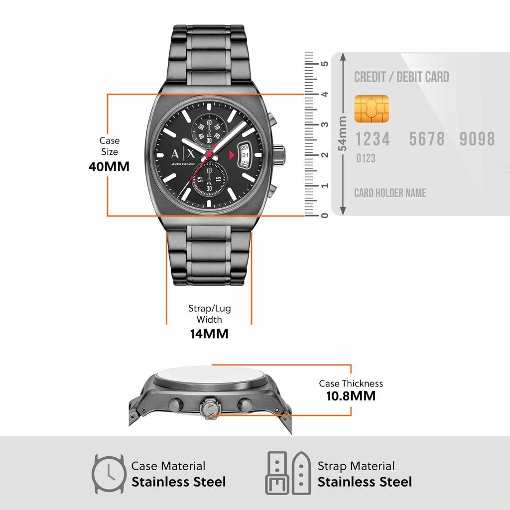 Armani Exchange AX2823 Gray AX Men's Watch,