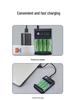 USB Charger for 1.5V Alkaline Rechargeable AA & AAA Batteries, 4-Slot Independent Charging Dock