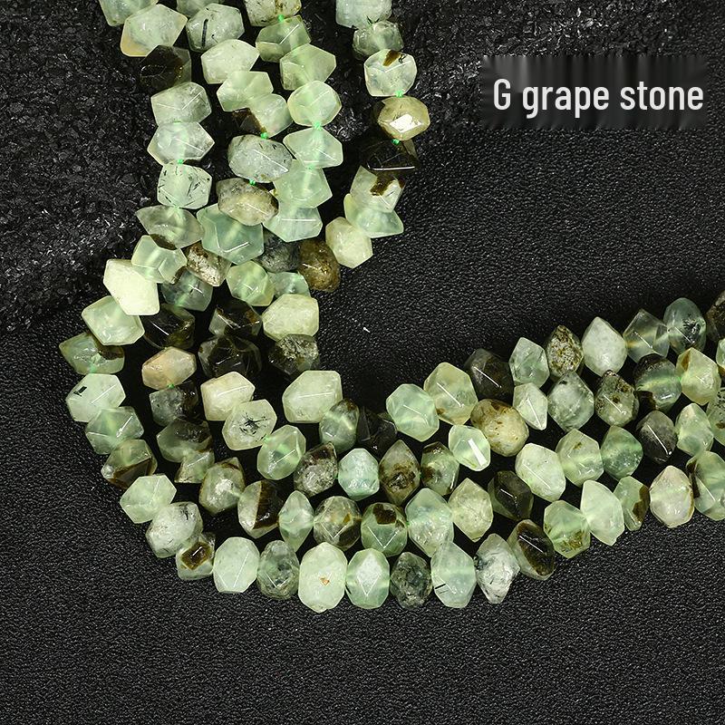 Jade Rhodochrosite Prehnite Sunstone Hawk's Eye Irregular Faceted Beads