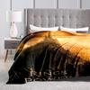 1 Stück Der Herr der Ringe Poster Cartoon Decke, Tragbare Decke für Reisen & Camping, Ganzjahres-Kuscheldecke, Ideales Geschenk