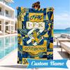 Custom Name Goteborg Crest Personalized Microfiber Beach Towel, Quick-Dry, Ideal for Summer Travel, Beach Essential, Swimming