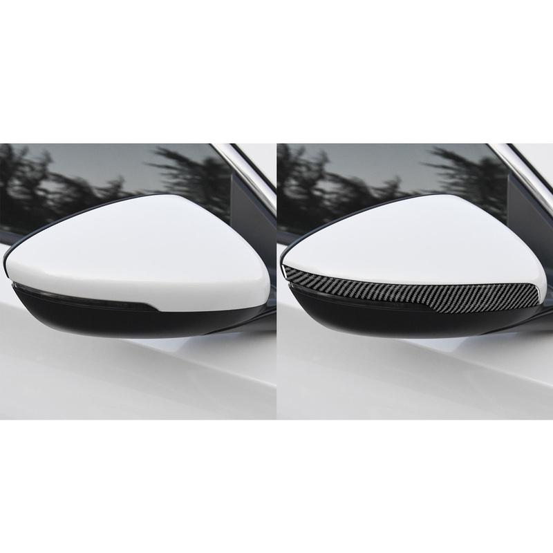 Real Carbon Fiber Car Accessories Side Mirror Strip Decorative Cover Soft Sticker For Honda Accord 10th Gen 2018