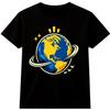 Planet Earth T Shirt Globe World Map Space Graphic Tee Travel Explorer Top