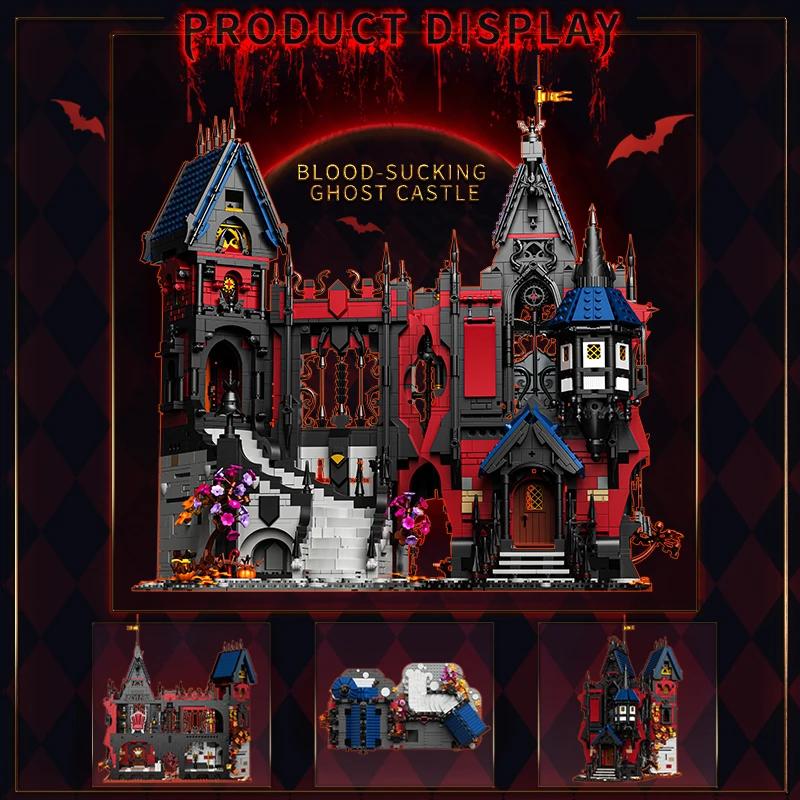 3540PCS Vampire Castle Building Blcoks Gothic Horror Castle Model Bricks Desktop Ornaments Kids Educational Toys Halloween Gifts