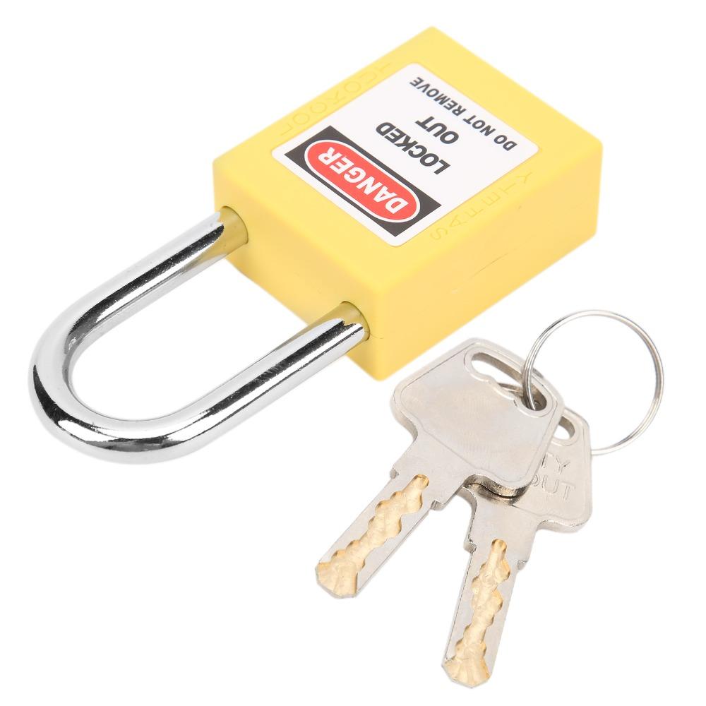 Sturdy 38mm Safety Padlock Plastic Steel Safe LOTO Lock Durable Insulated Industrial Lock Equipment Lock