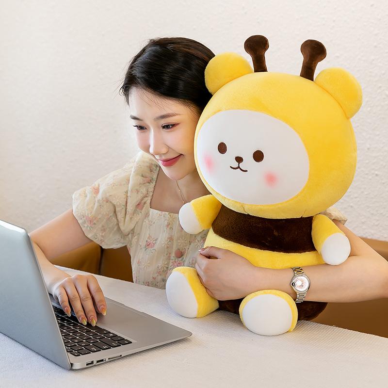 Niedlicher Bienenbär Puppe Bär Wurfkissen Heilpuppe Greifautomat Puppe Souvenir Eventgeschenk