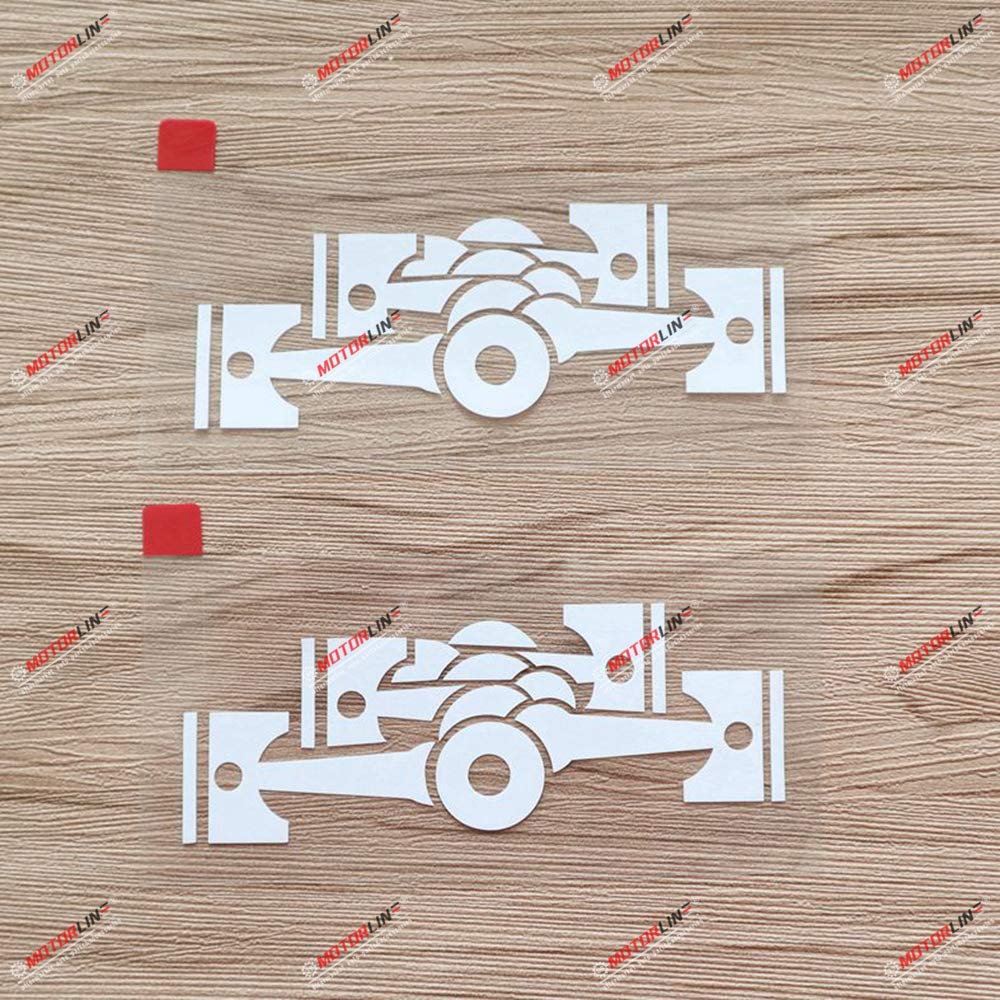 2pcs White 4" Boxer Engine Flat Decal Sticker Car Vinyl For Subaru BRZ WRX Si JDM