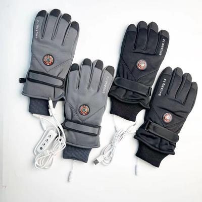 USB Heated Ski Gloves Winter Outdoor Mountaineering Touch Screen Riding Professional Electric Heating