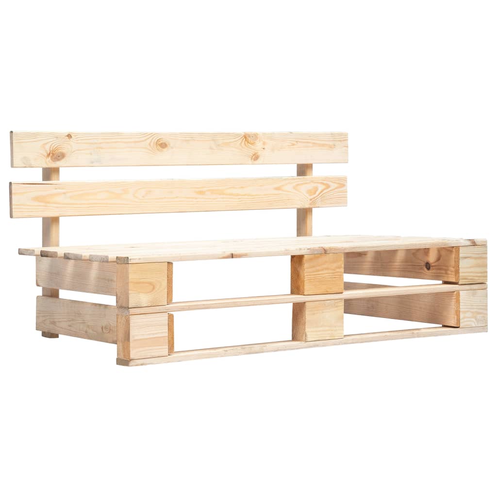 Vidaxl Ogrodowa Sofa Z Palet, Z Szarymi Poduszkami, Sosna