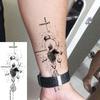 1 Sheet Geometric Planet Mountains Temporary Tattoos For Women Men Forearm Foot, Waterproof Long Lasting Realistic Tatoo Sticker