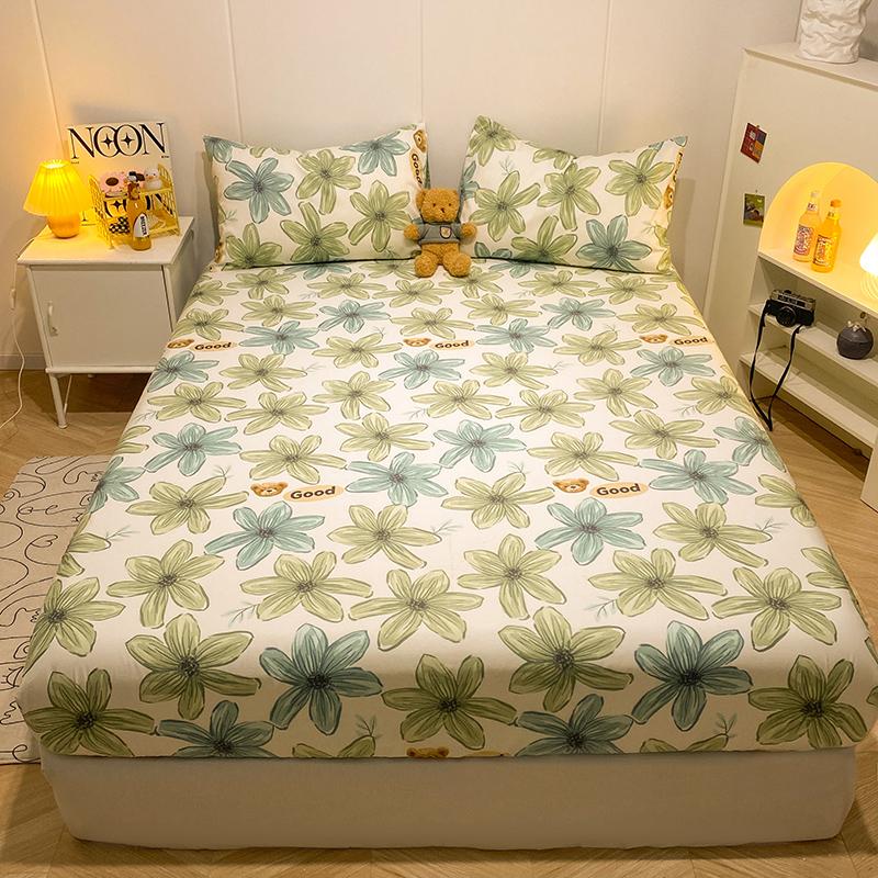 Bonenjoy 1pc Reine Baumwolle Spannbettlaken Mit Elastischen Cartoon Auto Druck Bettbezug Einzel Queen Size Unterlaken(Kein Kissenbezug)