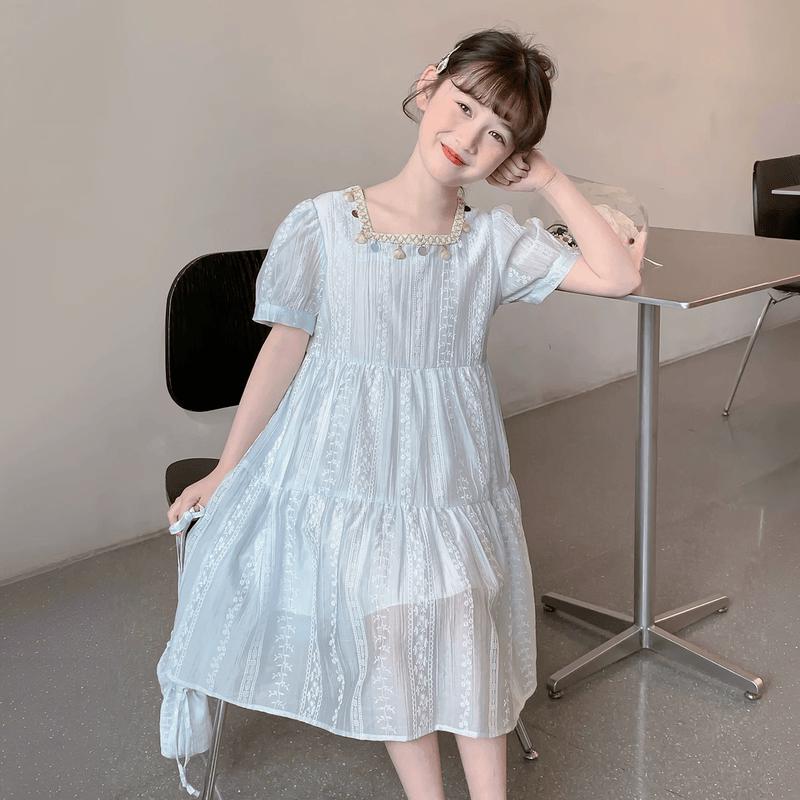 Girls' Summer Sleeveless Maxi Dress