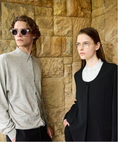 Zoff UNITED ARROWS Sunglasses Luxe Crown Panto Sunglasses with UV UNITED ARROWS Wellington-style (Clear, ZO251G07_00A1) Wide-rimmed Protection,