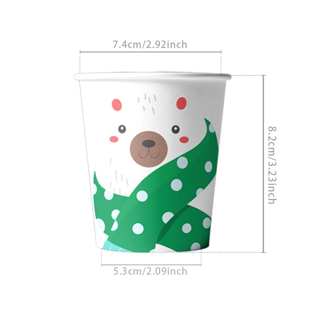 Neues Weihnachts-Cartoon Kinderparty Einweggeschirr-Set: Teller, Tassen, Servietten, Dekorationen
